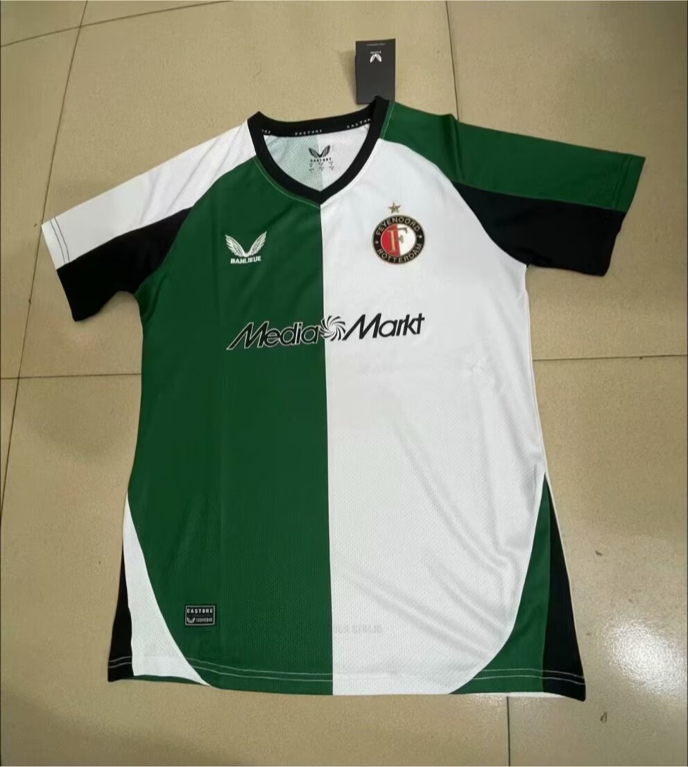 AAA Quality Feyenoord 24/25 Third White/Green Soccer Jersey